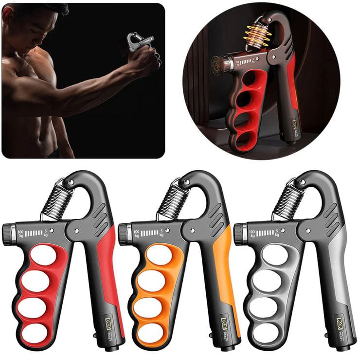 Build Iron Grip Strength 💪 Adjustable Hand Grip (5–100kg) with Counter
