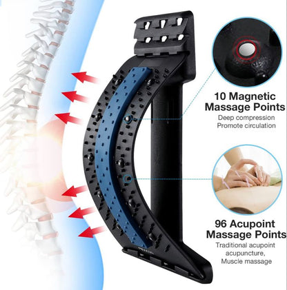 Adjustable Back Stretcher & Posture Corrector – Lumbar Pain Relief Device.