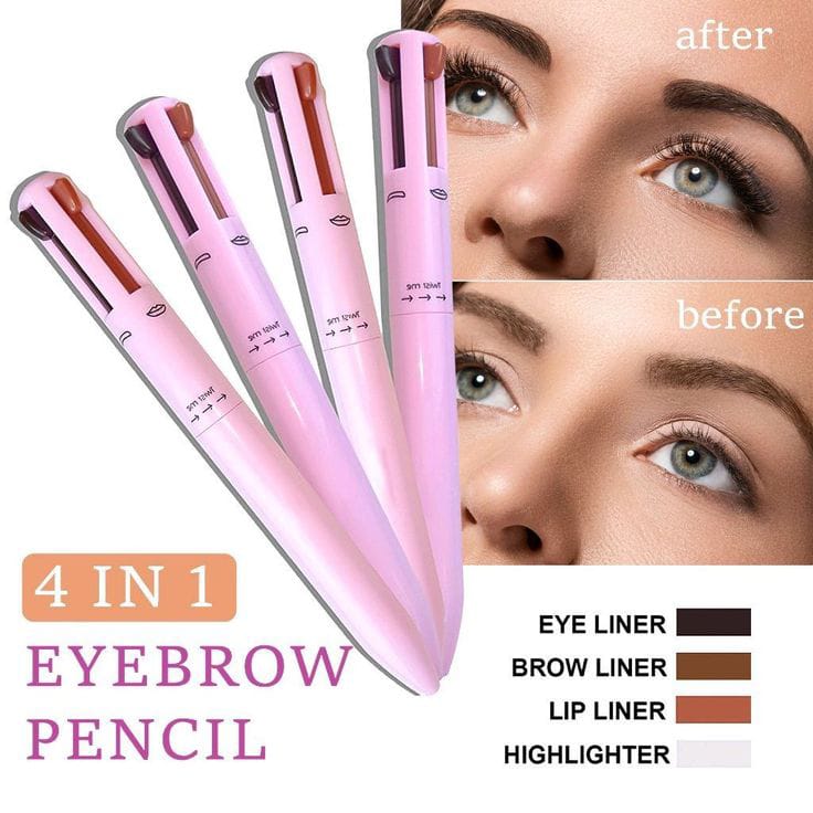 "4-in-1 Makeup Pen – Eyeliner, Lip Liner, Brow Pencil & Highlighter in One, Perfect Gift for Her, Travel-Friendly & Easy to Use – Vegan & Cruelty-Free"
|⭐ – Free Home Delivery + Free Gift ⭐(Khana kaaba 🕋book mark)