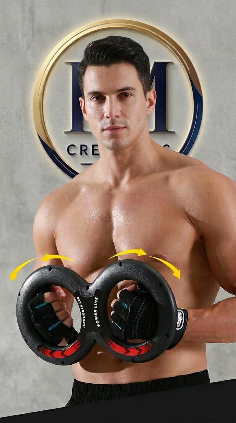 Dual Ring Wrist Twister Exerciser(20 kg) – Arm Strength & Grip Builder for Men | I&M Creations