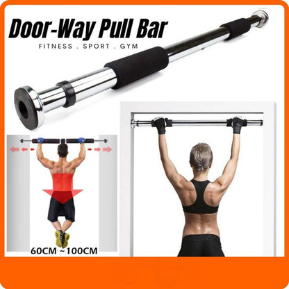 Heavy-Duty Adjustable Door Pull-Up Bar – No Drill Home Fitness Equipment
