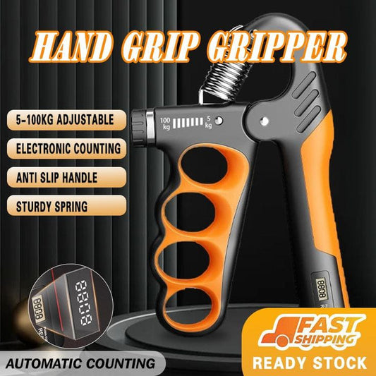 Build Iron Grip Strength 💪 Adjustable Hand Grip (5–100kg) with Counter