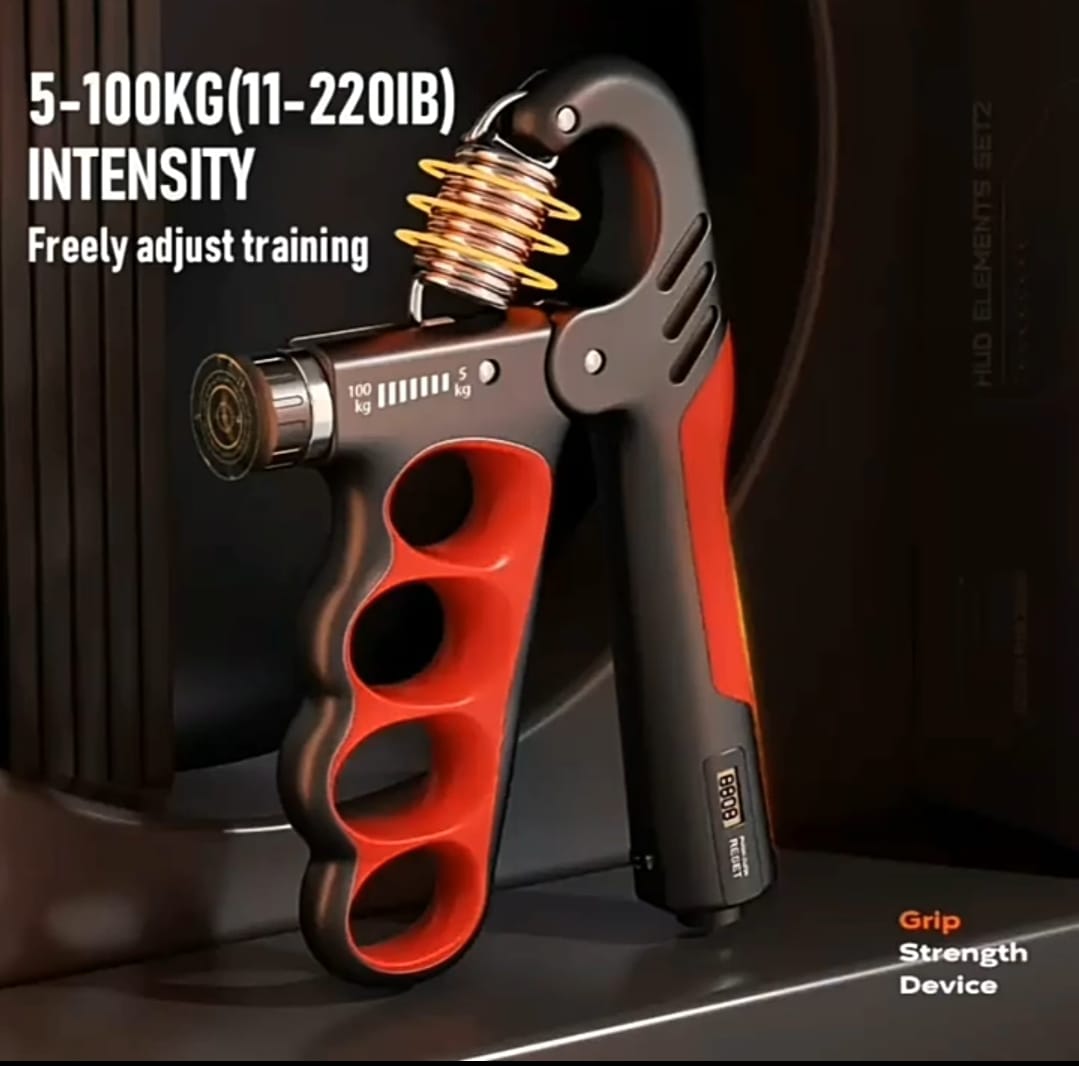 Build Iron Grip Strength 💪 Adjustable Hand Grip (5–100kg) with Counter