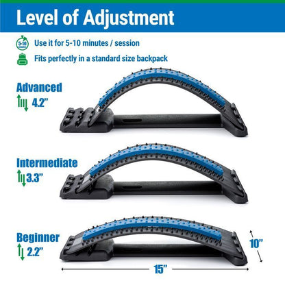 Adjustable Back Stretcher & Posture Corrector – Lumbar Pain Relief Device.