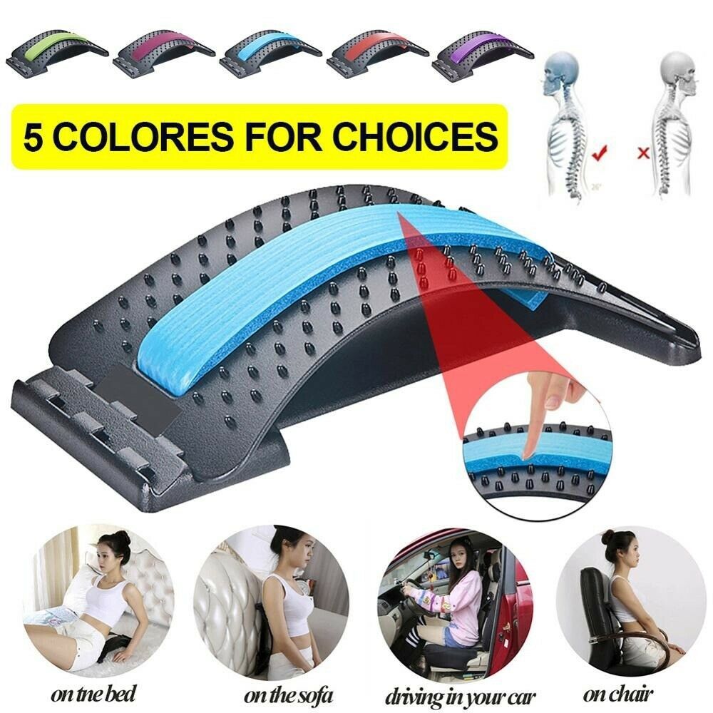 Adjustable Back Stretcher & Posture Corrector – Lumbar Pain Relief Device.