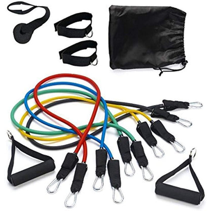 11Pcs TPE Fitness Loop Heavy Resistance Training Bands Set for Workout Yoga Exercise & Gymnastics Home Use