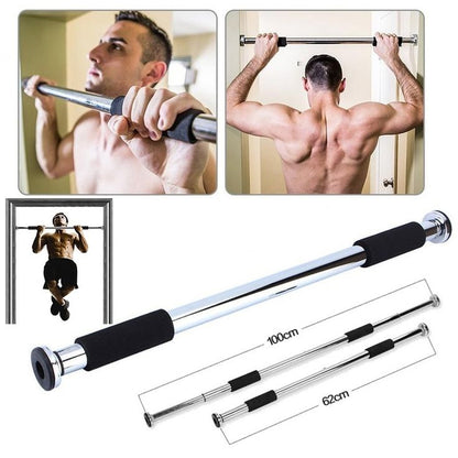 Heavy-Duty Adjustable Door Pull-Up Bar – No Drill Home Fitness Equipment