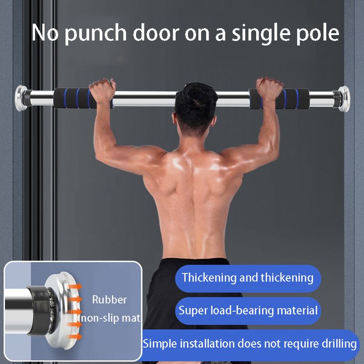 Heavy-Duty Adjustable Door Pull-Up Bar – No Drill Home Fitness Equipment