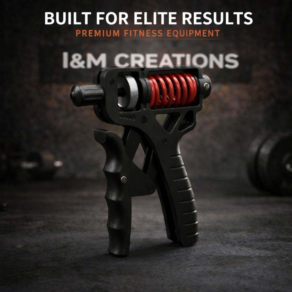 I&M Heavy duty Adjustable Hand Grip Strengthener 5–165kg.Ergonomic Wrist, Arm & Finger Trainer