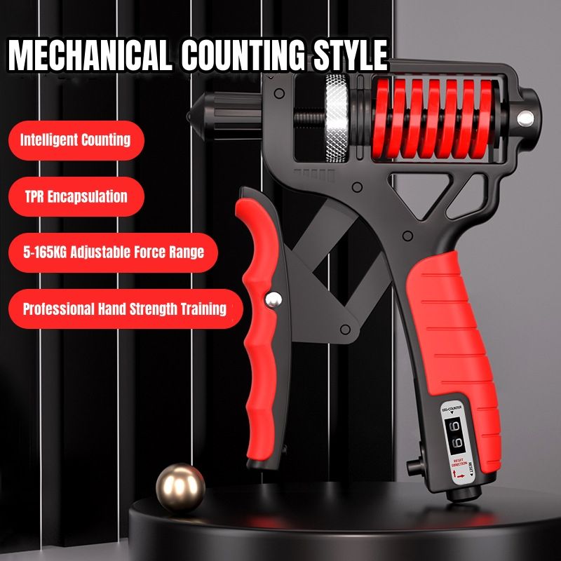 Adjustable Hand Grip Strengthener 5–165kg with Counter | Ergonomic Wrist, Arm & Finger Trainer