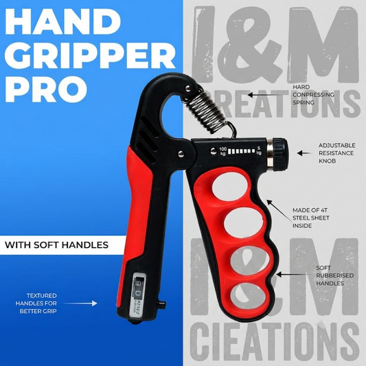 Build Iron Grip Strength 💪 Adjustable Hand Grip (5–100kg) with Counter + Get a free gift🎁(Khanna Kaaba🕋bookmark 🔖)
