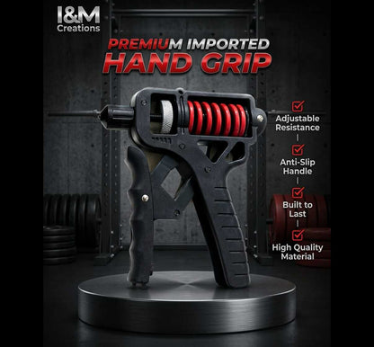 I&M Heavy duty Adjustable Hand Grip Strengthener 5–165kg.Ergonomic Wrist, Arm & Finger Trainer