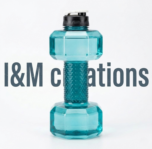 1.5L Dumbbell Shape Gym Water Bottle | BPA-Free | Motivational Fitness Jug for Men & Women