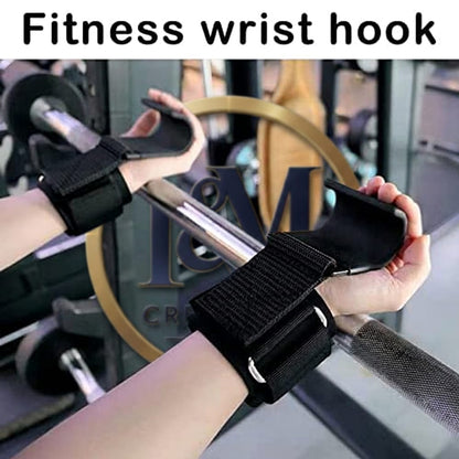 I&M Creations Pro Gym Lifting Hooks with Wrist Support - For both male & female.(PAIR)