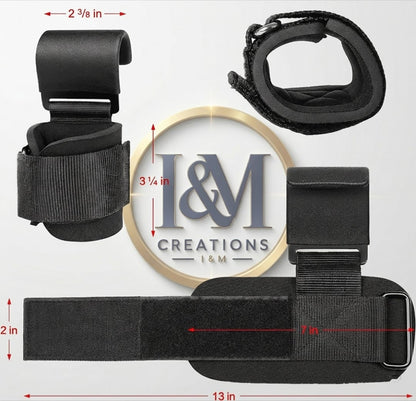 I&M Creations Pro Gym Lifting Hooks with Wrist Support - For both male & female.(PAIR)