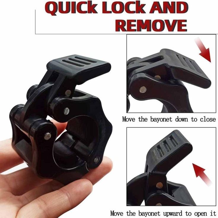Pro Barbell Collar Clamps – Quick Release Locking Weight Bar Clips for Safe & Secure Workouts. (Pair)