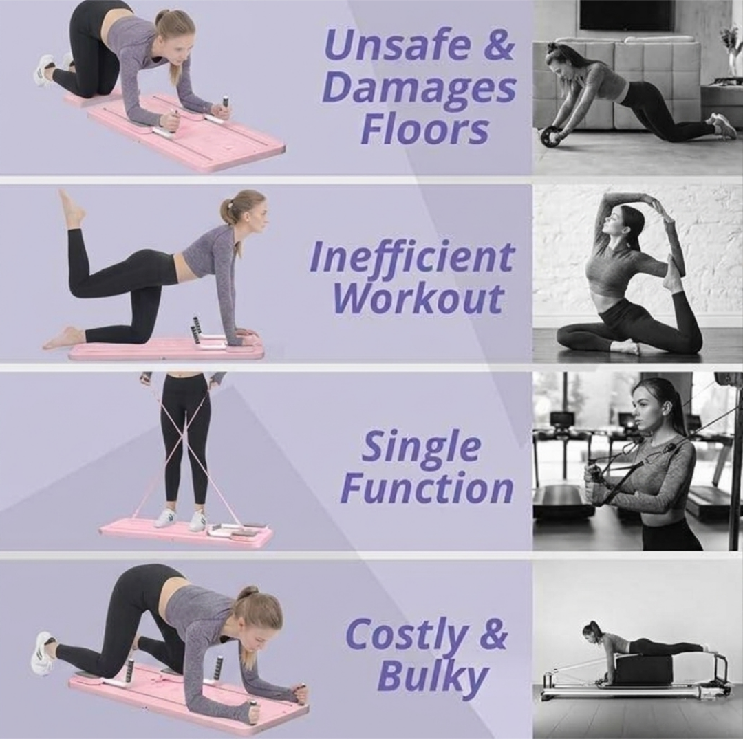 Portable 7-in-1 Pilates Board Foldable Full-Body Training System💪