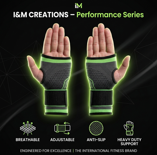 Wrist & Palm Support Brace for Gym – Pain Relief & Strong Grip (Unisex)