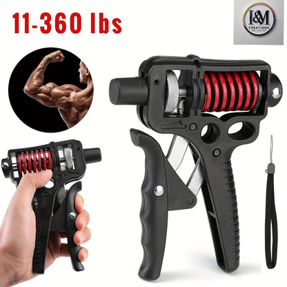 Heavy duty Adjustable Hand Grip Strengthener 5–165kg.Ergonomic Wrist, Arm & Finger Trainer